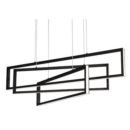 Afx Cole - 39" LED Pendant - Black Finish - Black Shade COLP39L30D1BK